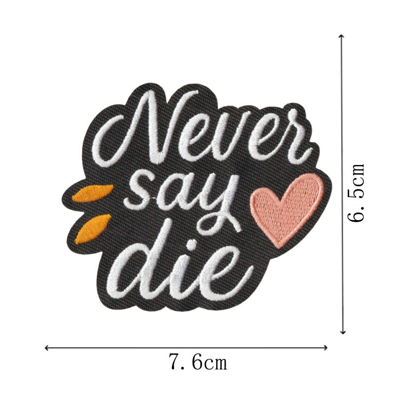 Wholesale Trendy Iron On Embroidered Alphabet Patch Set Of 9 Black Background For Clothing Towel DIY Decorative