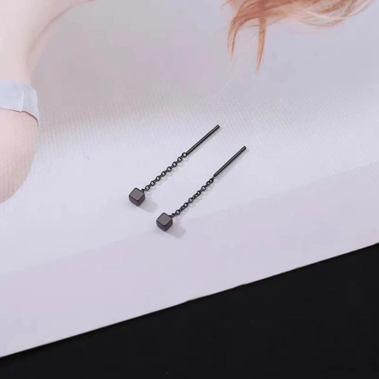 Wholesale Temperament long round face slim galaxy tassel earrings