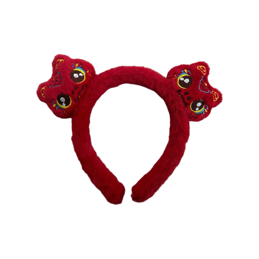 Wholesale Year of the Snake Headband  Cute Funny Plush Wash Hair Cards Small Snake Zodiac Headwear Children's Spring Festival