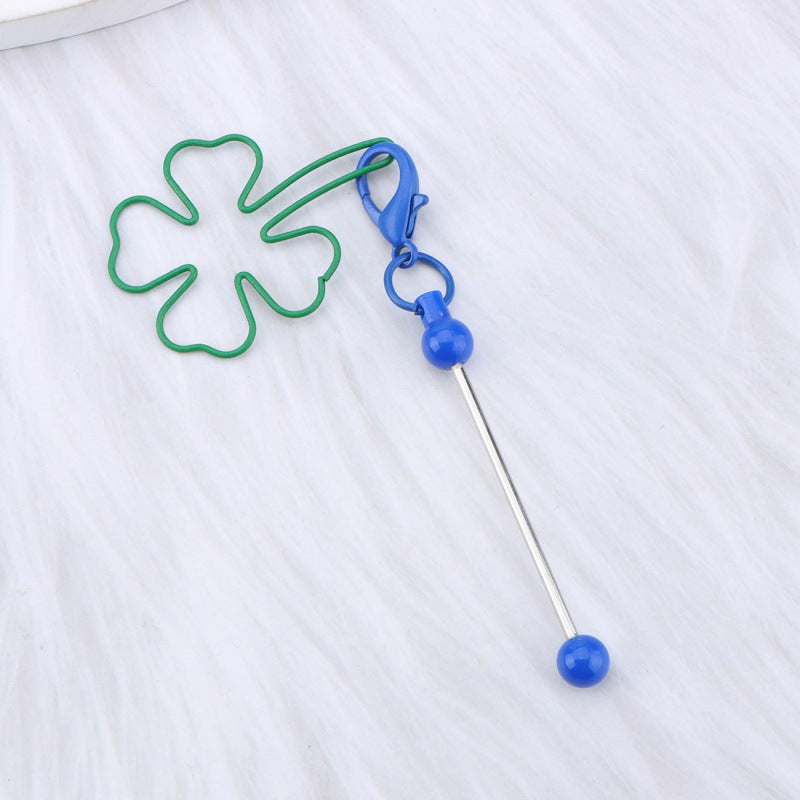 Wholesale Four-leaf Clover DIY Beadable Keychain