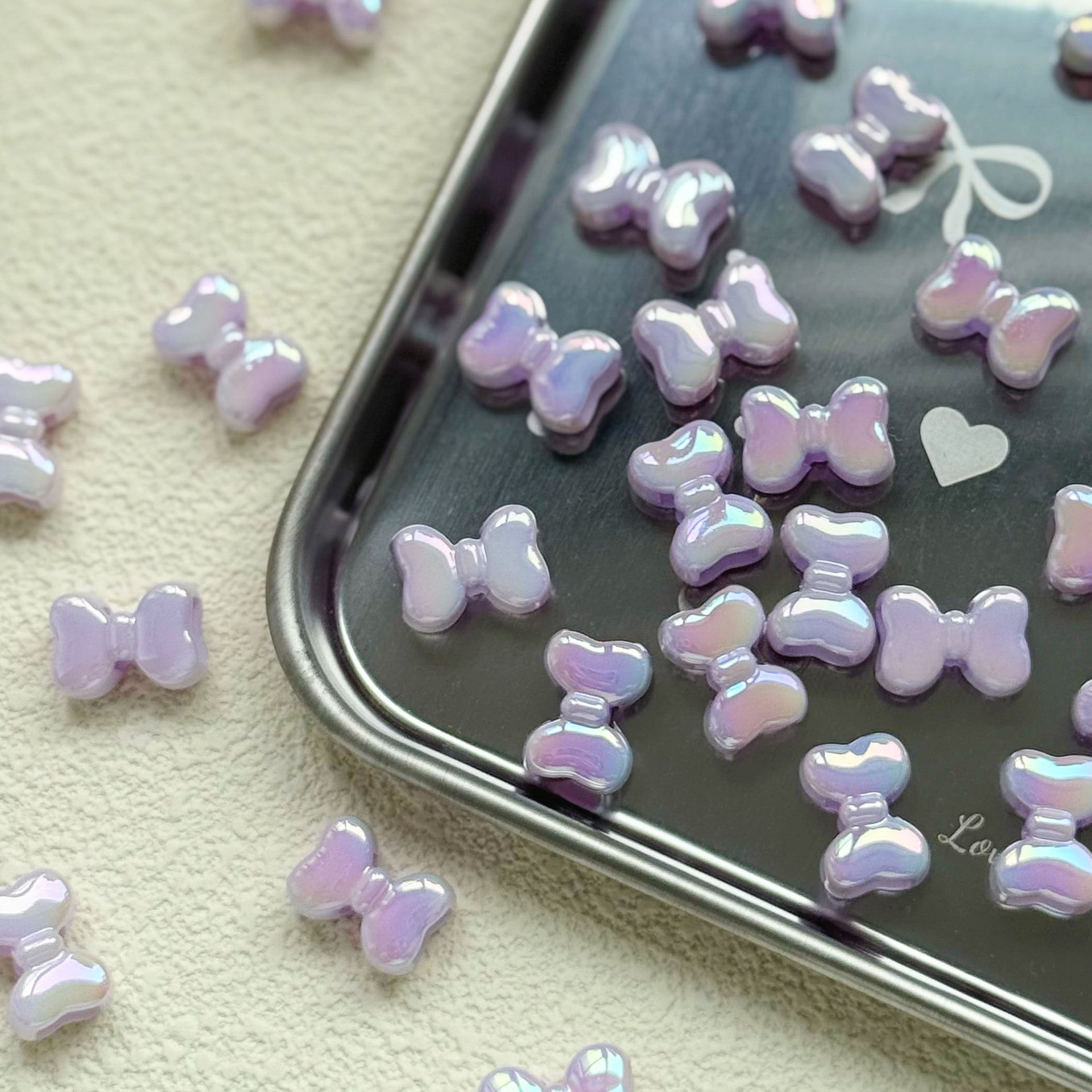 Wholesale 10pcs Four-way bow Acrylic Beads