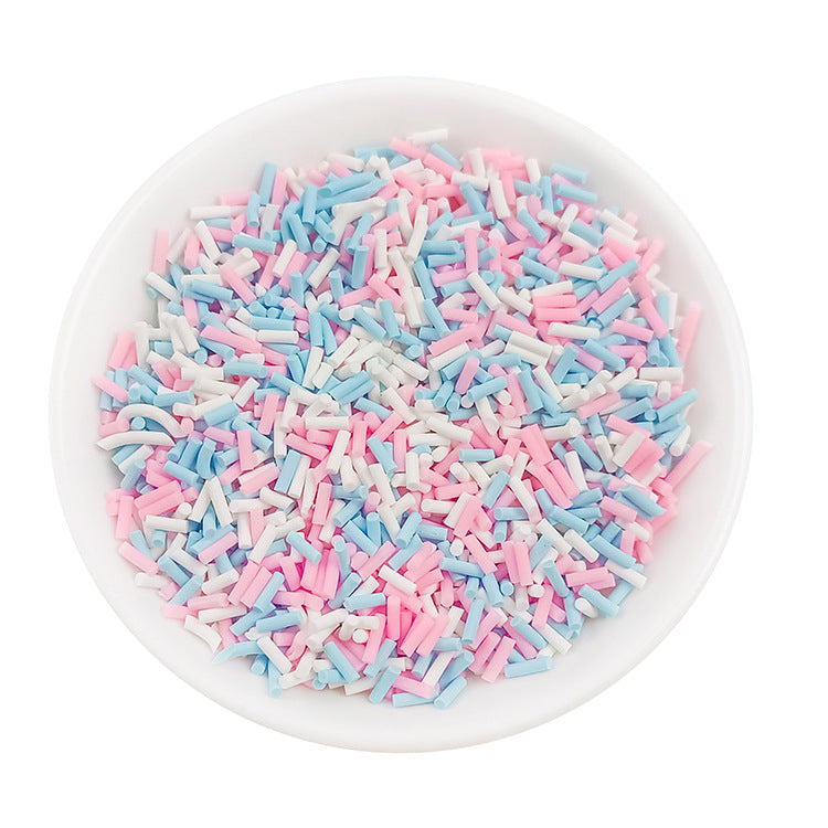 Wholesale Simulation soft clay long strip sugar granules 50 grams chocolate handmade materials