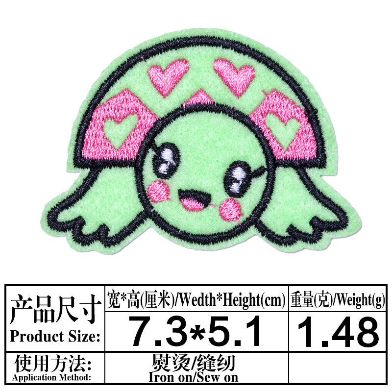 Wholesale Cartoon Ocean Animal Embroidered Patches DIY Sewing Craft Clothing Decoration Chic Fashion Accessory Boutique Resale