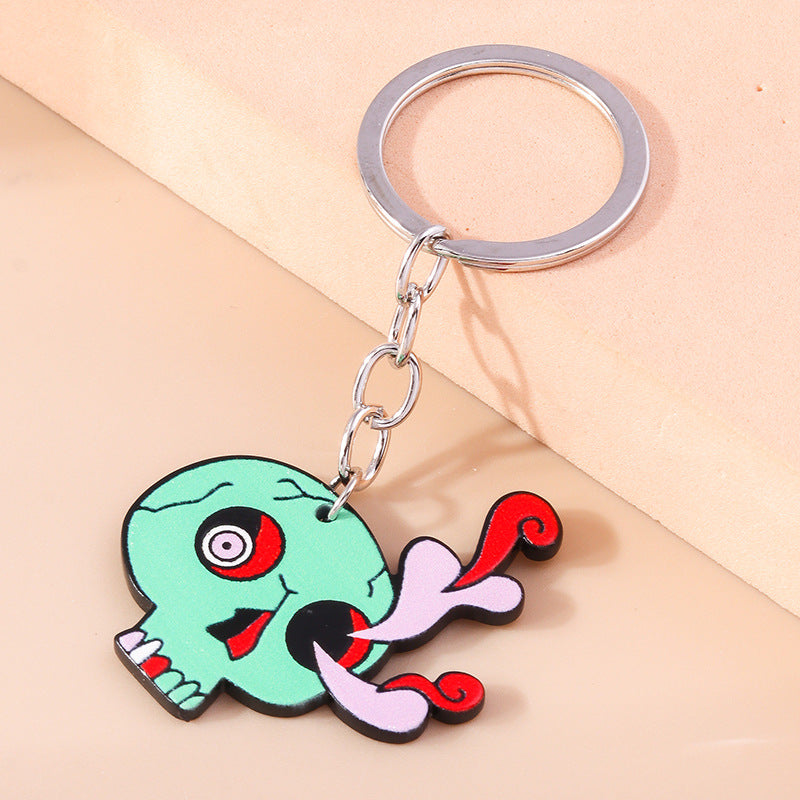 Wholesale Cartoon Skeleton Metal Keychain