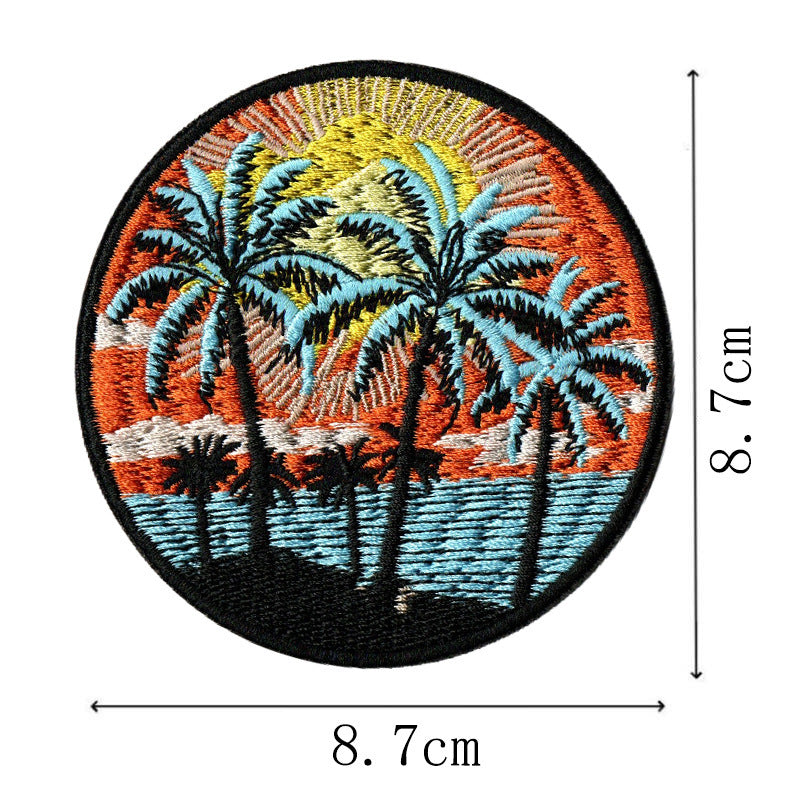 Wholesale Embroidered Iron On Patches For Coats Set Of 9 Trendy Campus Number Badges