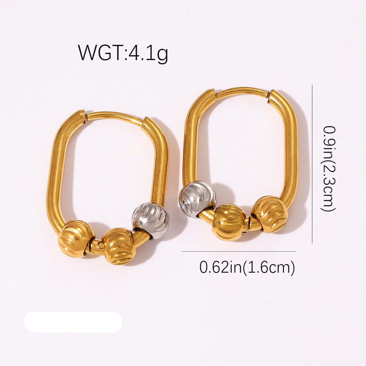 Wholesale Stainless Steel Earrings Gold Color Hoops Earrings