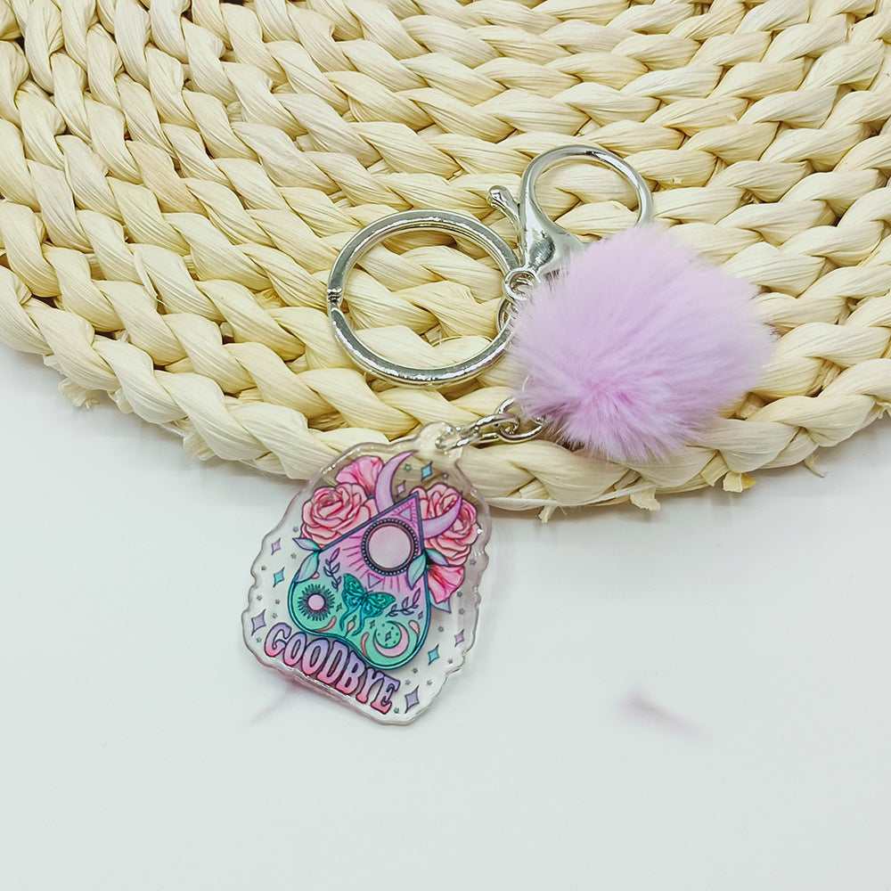 Llavero de alce de mariposa acrílica acrílica al por mayor