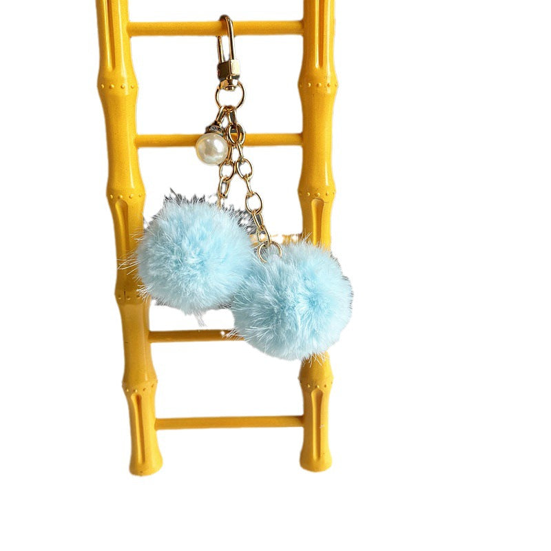 Wholesale Cute Pearl Candy Plush Ball Bags, Keychain Pendants