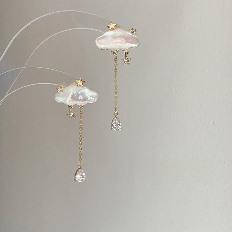 Wholesale Starry Night Raindrop Warm and Cute Ear Clips