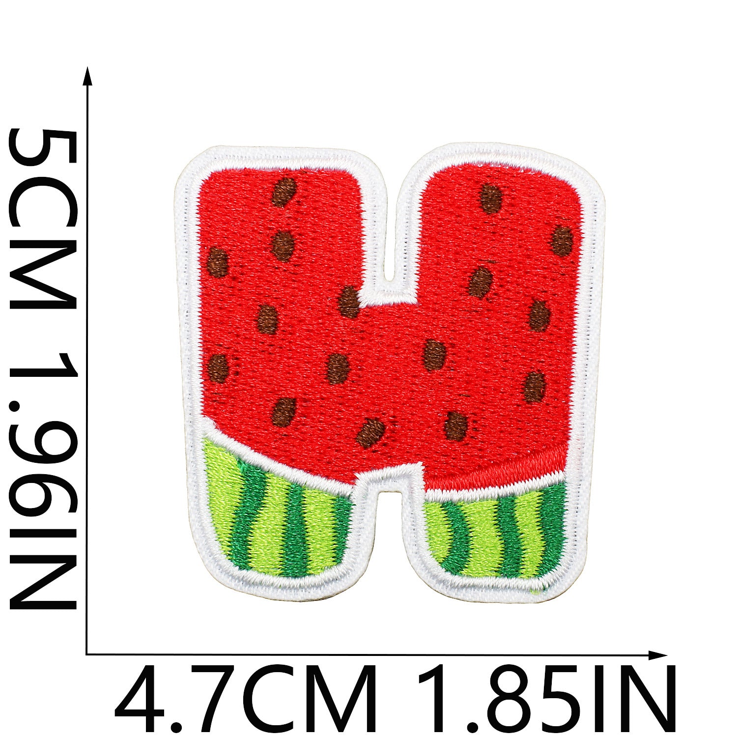 Wholesale Embroidered Watermelon Alphabet Patch Set 26 Letter Appliques For Clothing Bags And DIY Decoration