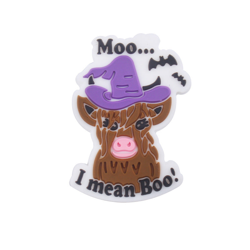 Wholesale Cartoon Animal Magic Cow Silicone Beads