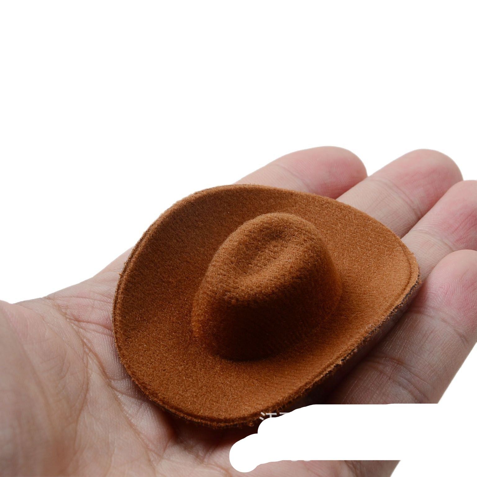 Wholesale Black and white block print toy cowboy hat toy doll hat eva hat 6.8cm