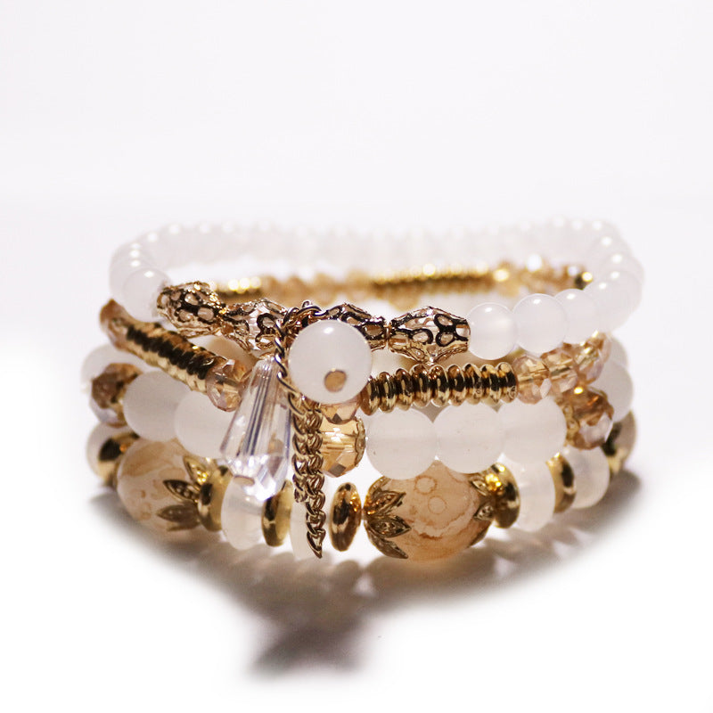 Wholesale Bohemian Multi-layered Crystal Temperament Exotic Fashion Bracelet