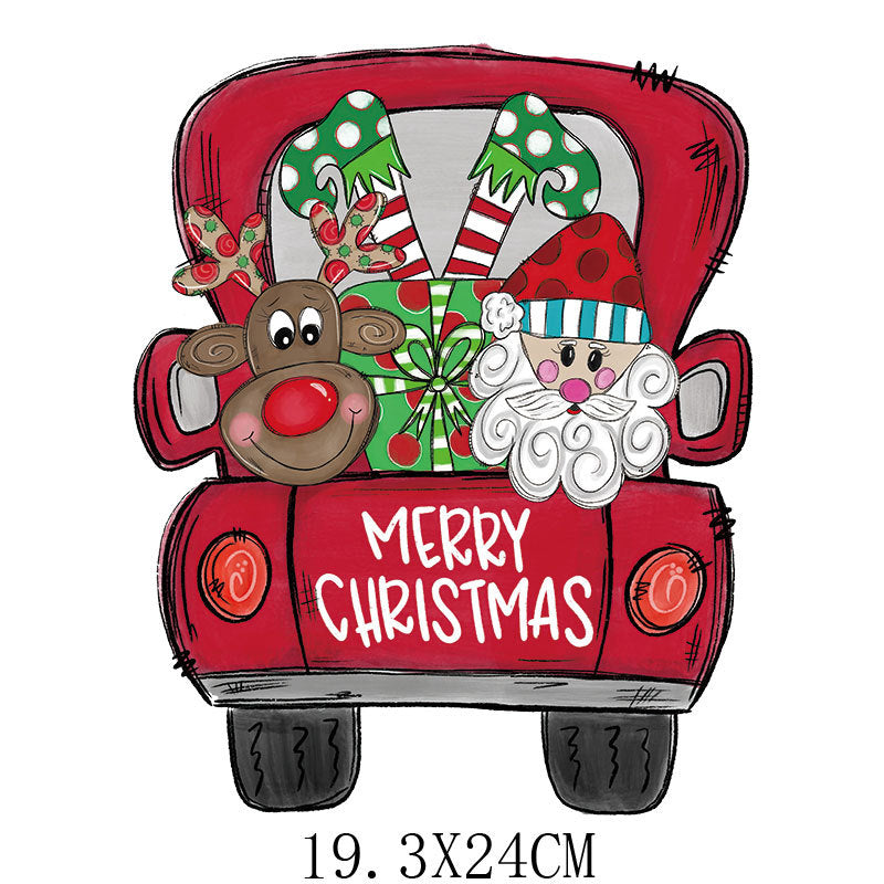 Wholesale Christmas series thermal transfer hot stamping stickers UV DTF Ready to Press Transfers Wraps