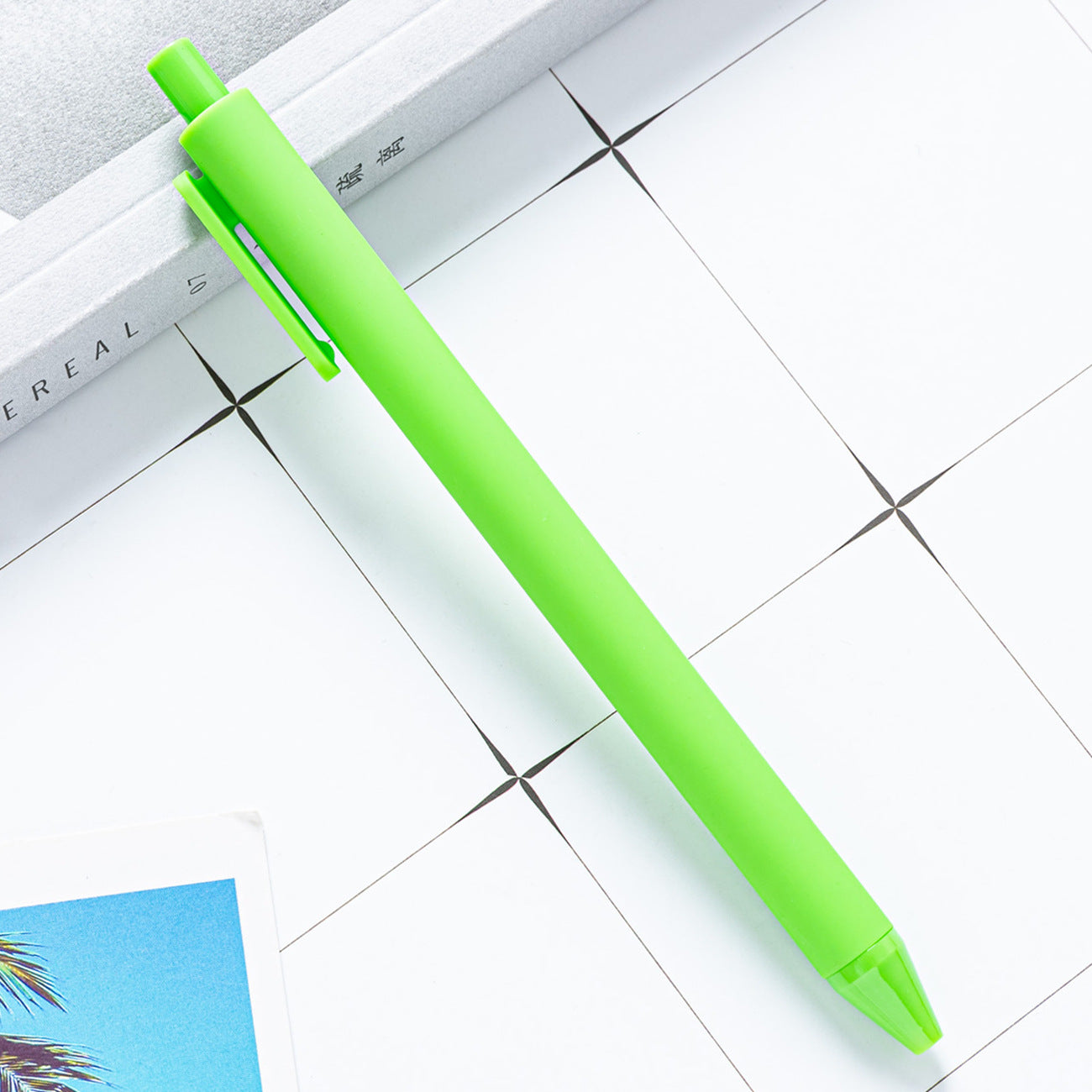 Whoelsale Candy Color Press Plastic Pen Gift Office Tools Teacher Gift
