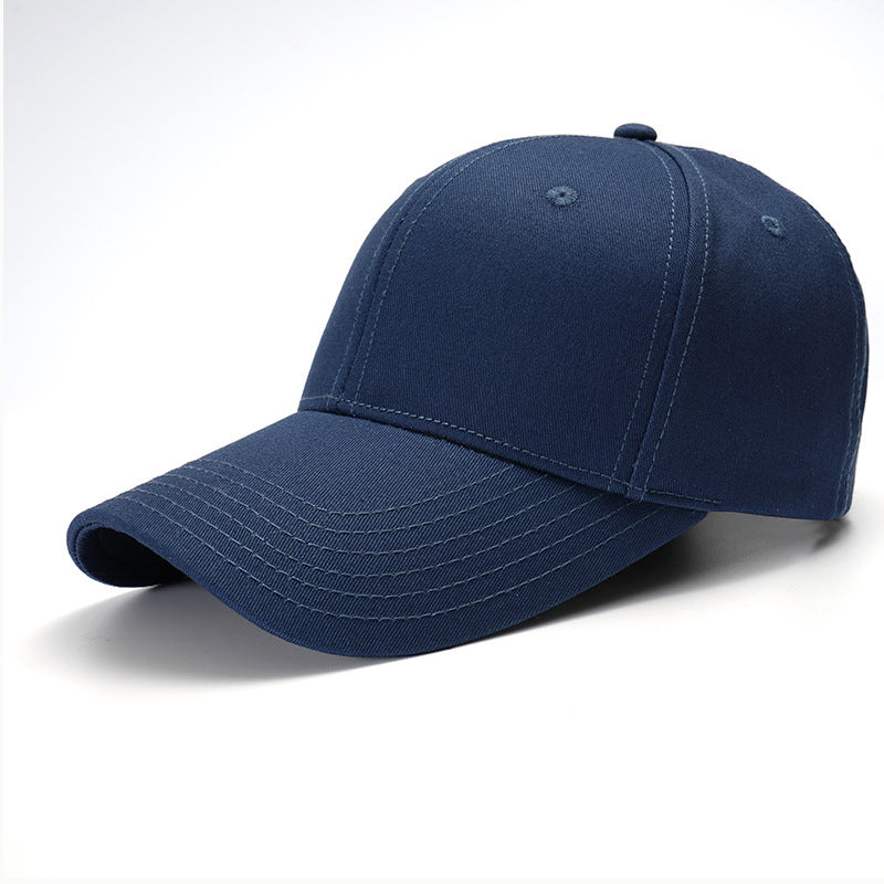 Wholesale Simple Solid Color Hard-top Cotton Large-toe Bib Cap