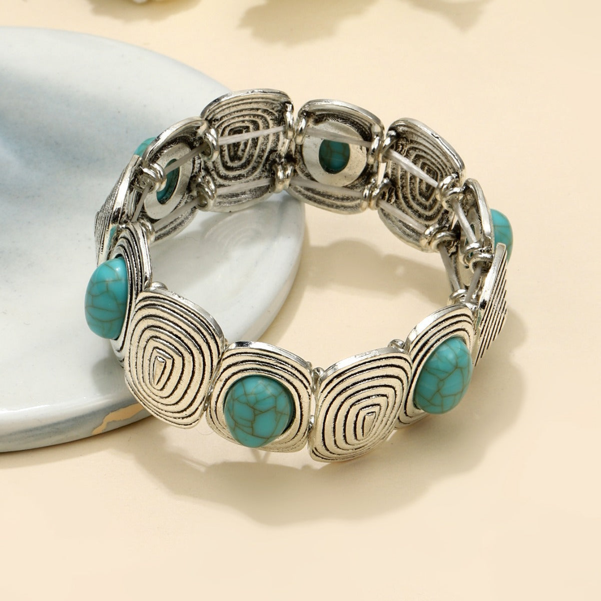 Wholesale Vintage Bohemian Turquoise Ethnic Style Bracelet