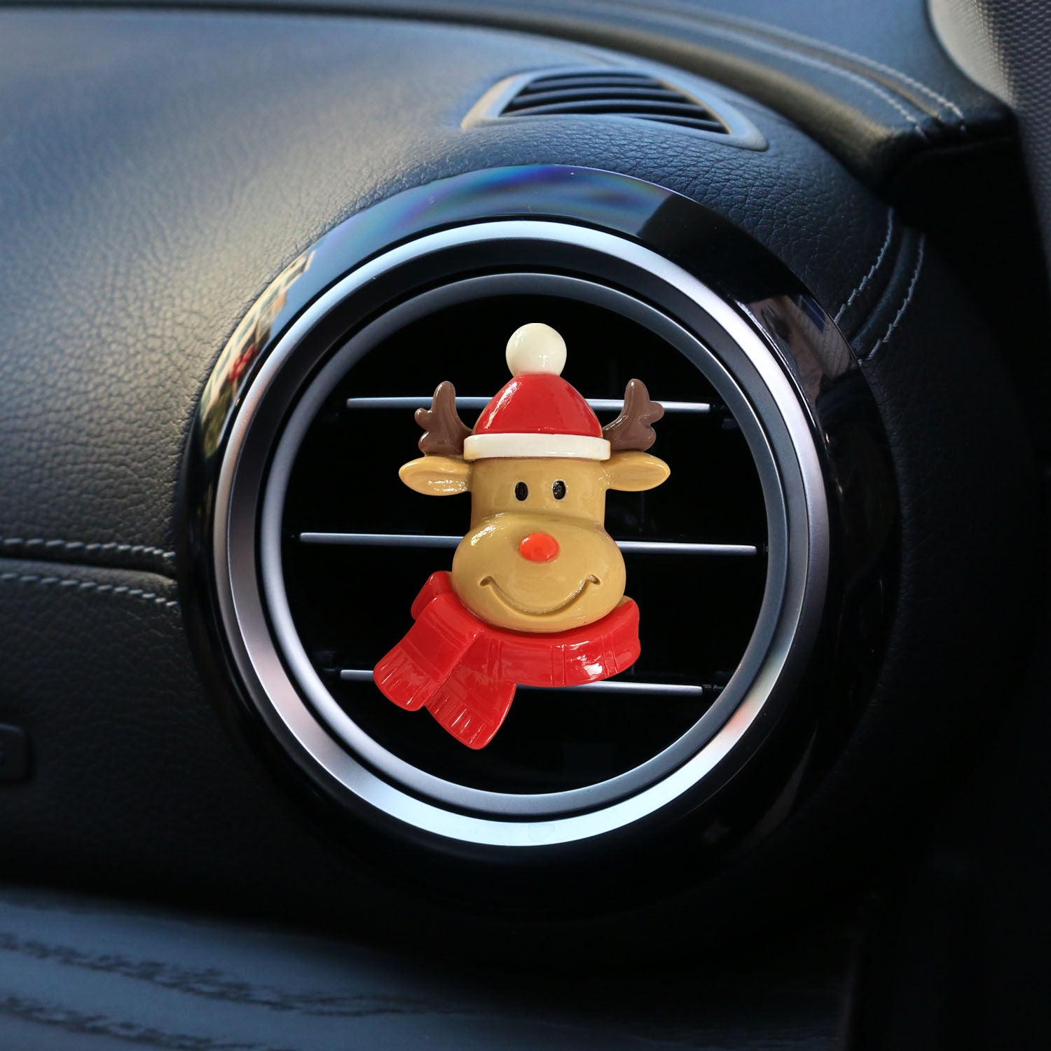 Wholesale Christmas tree reindeer snowman car perfume decoration clip