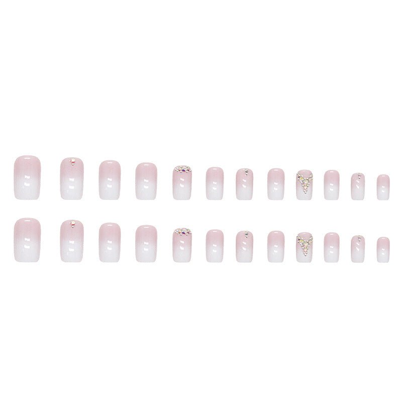 Wholesale pure desire gradient milk white powder Nail Stickers