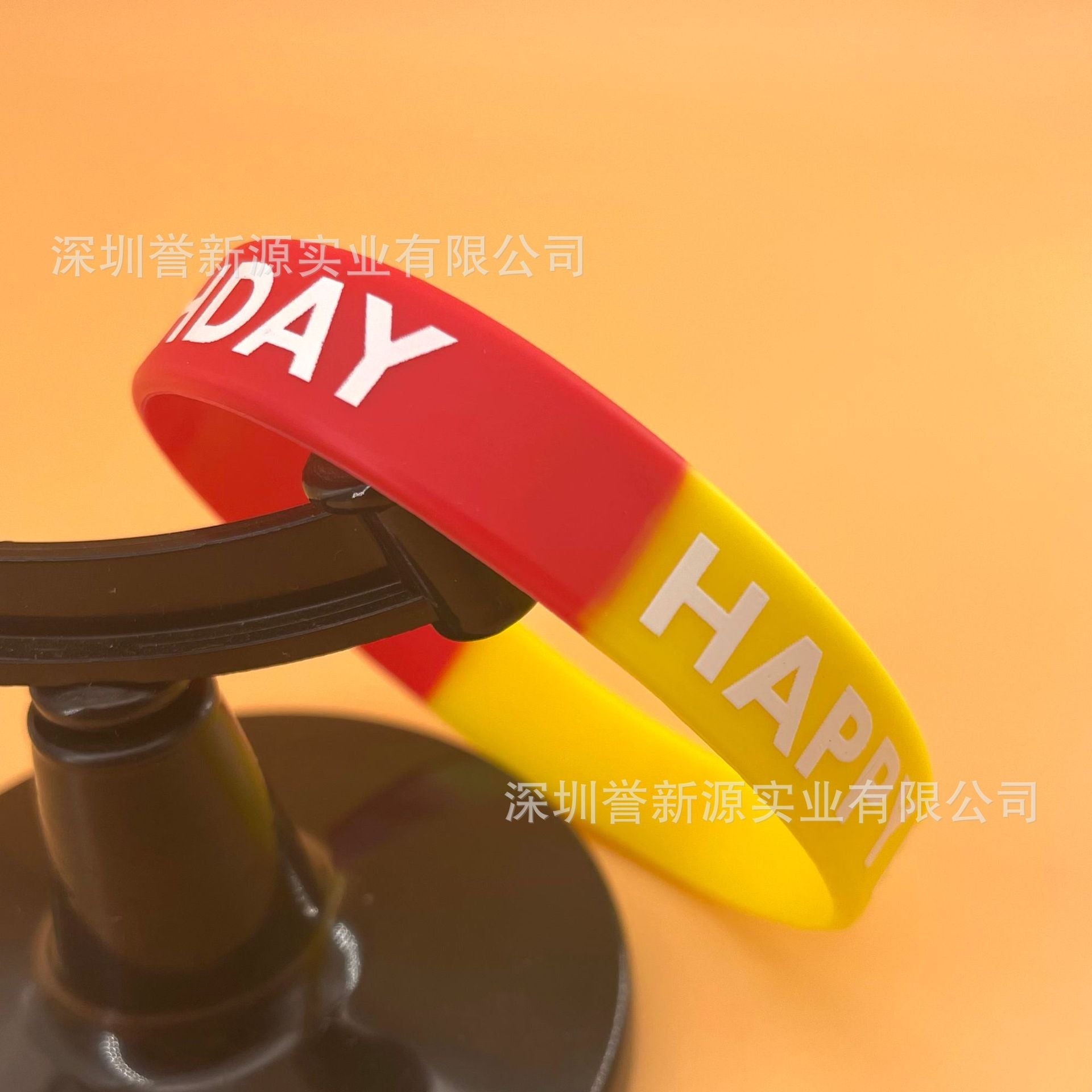 Wholesale 10pcs Party Silicone Happy Day Rainbow Rubber Wristband Bracelet