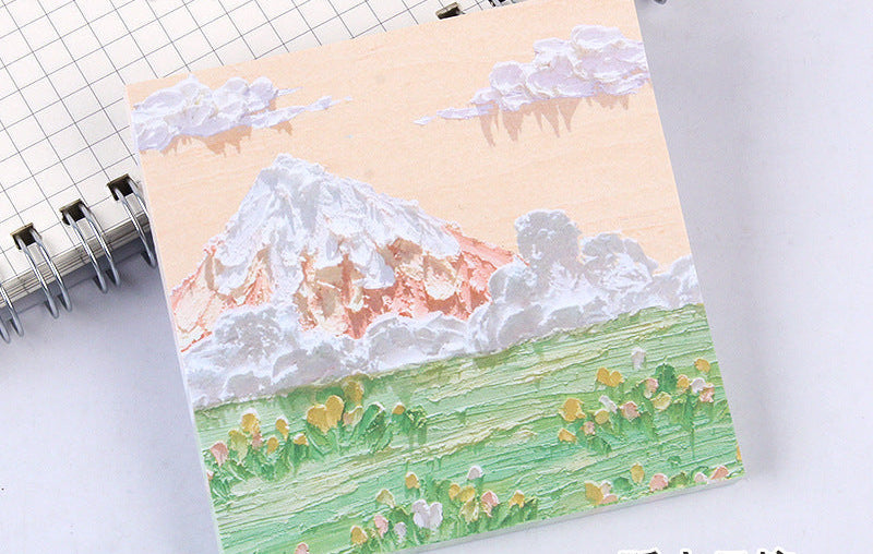 Wholesale Colorful oil painting style sticky notes