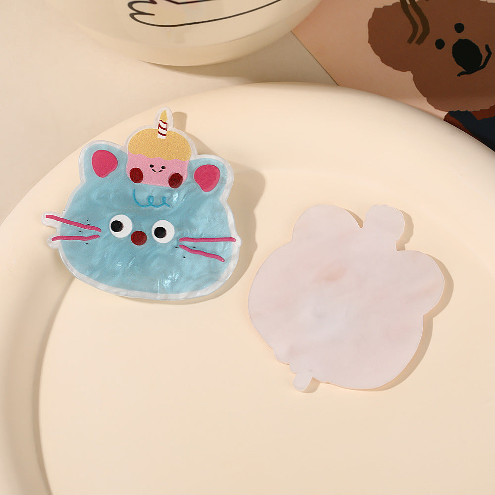 Wholesale 10pcs Cartoon Birthday Hat Bear Sweet Acrylic Patch