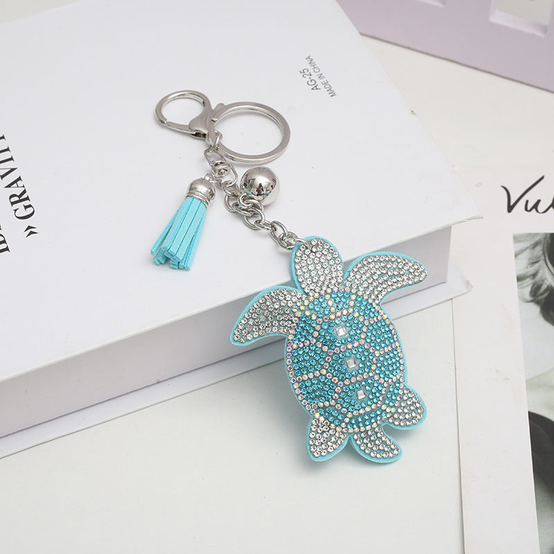Wholesale Velvet Turtle Hot Diamond Keychains
