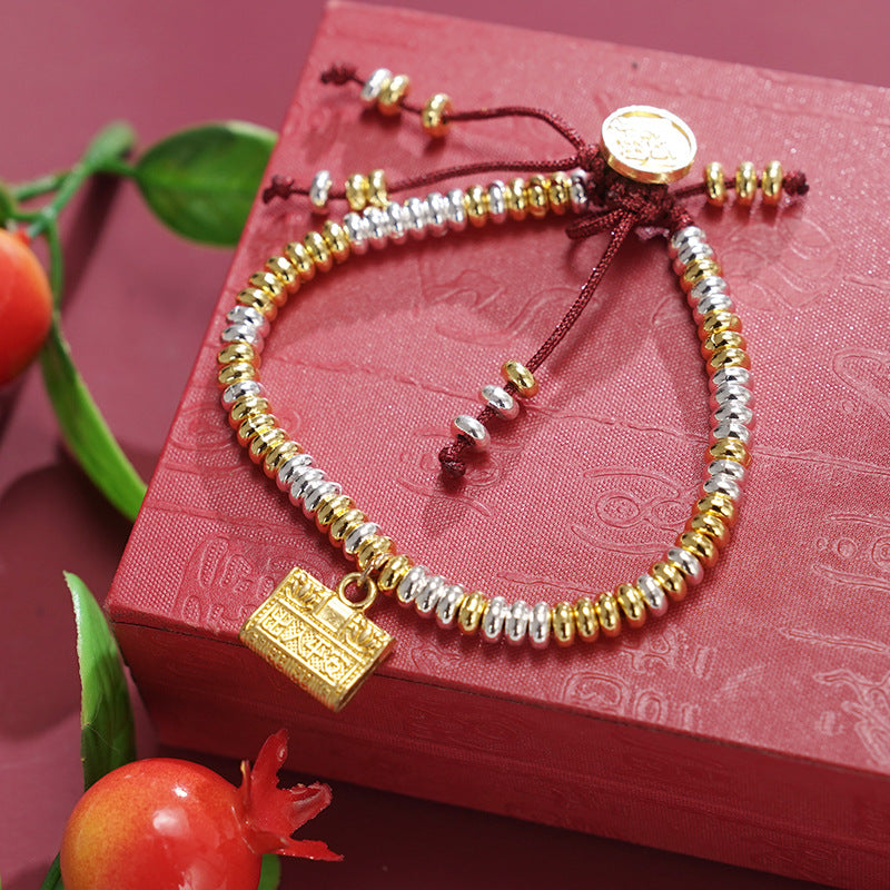 Wholesale Gold and silver mixed immediately get rich scenic area braided bracelet