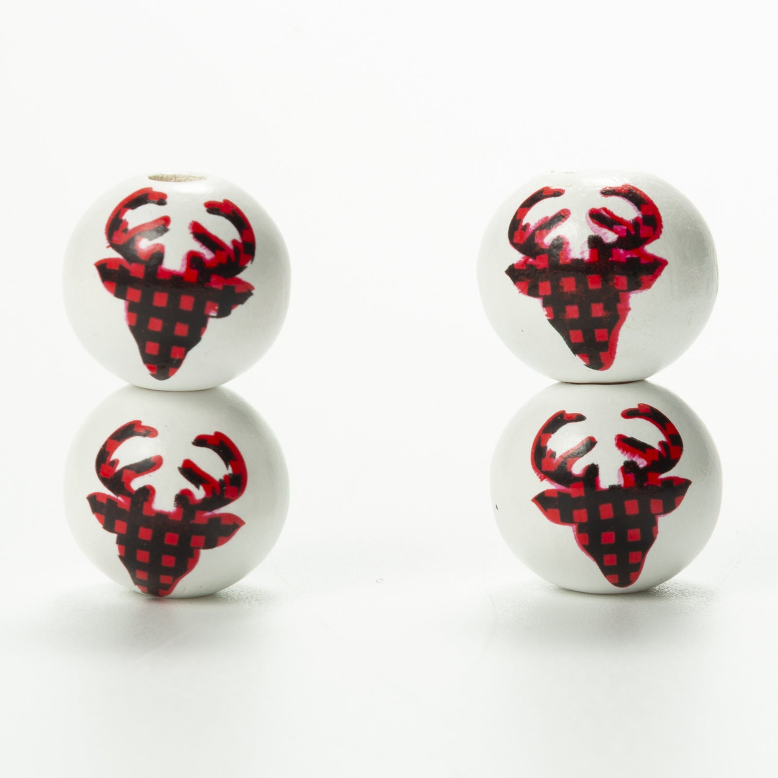 Wholesale 10pcs/ pack  lattice wooden beads Christmas wooden beads