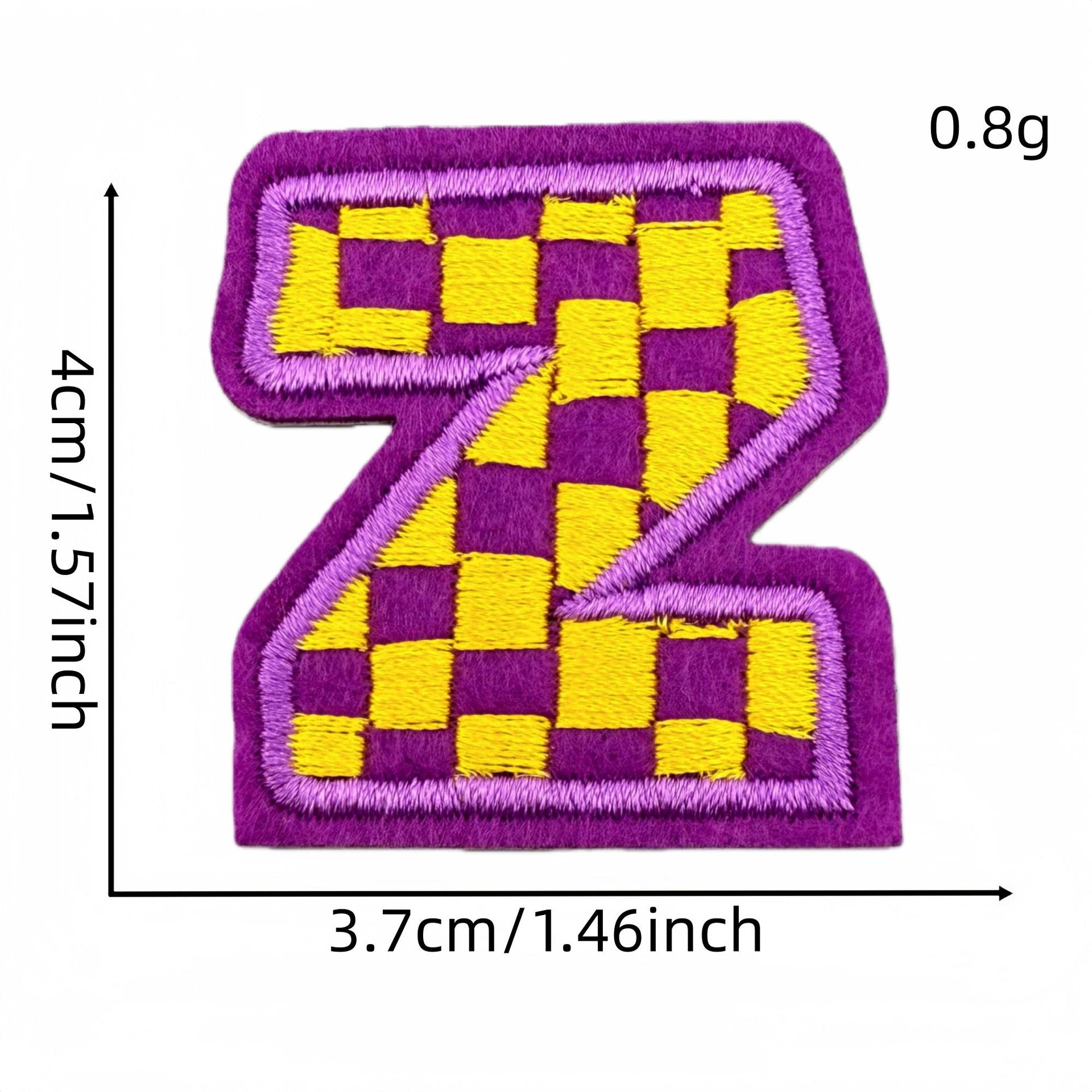 Wholesale Polyester Cartoon Alphabet Embroidery Patches Iron On DIY Clothing Bag Accessory