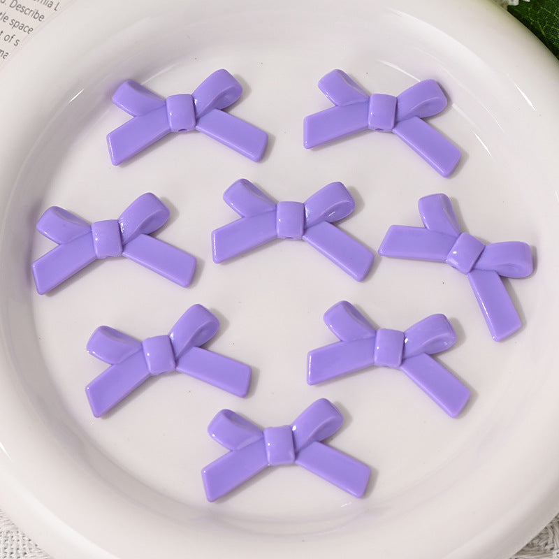 Wholesale 10pcs Bow Candy Color Scattered  Acrylic Beads