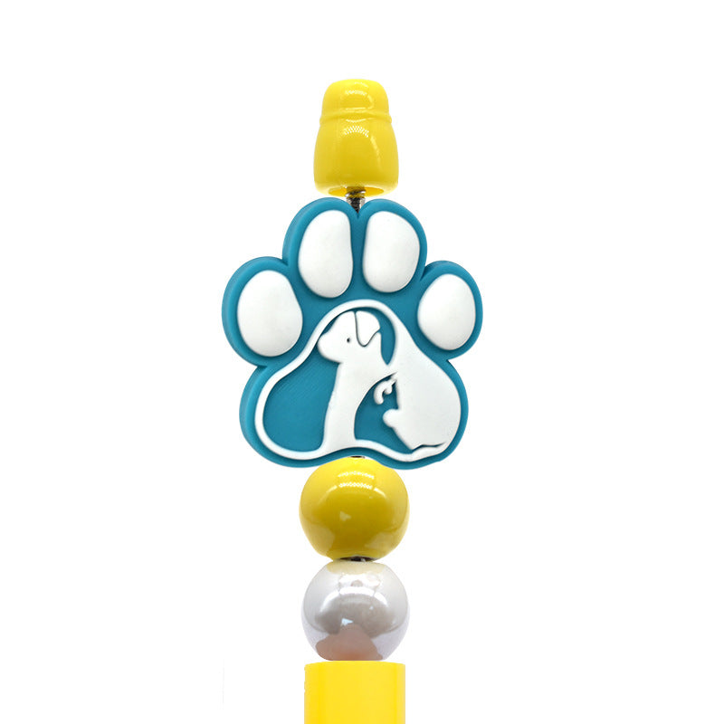 Wholesale Random 100pcs/pack Cartoon Dog Footprint Beads  Focal Beads