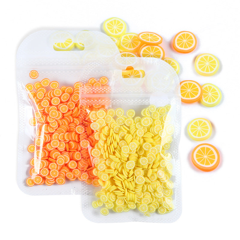 Wholesale Watermelon Strawberry Lemon Soft Ceramic Slices Plastic Nail Decoration