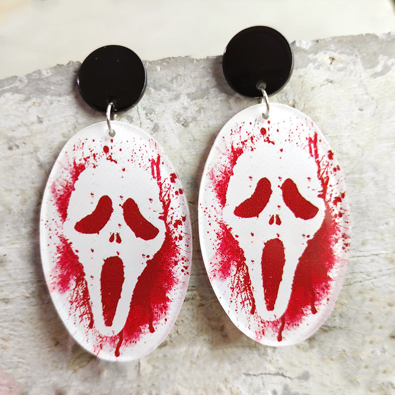 Wholesale 2 Pair/Pack Horror Blood Halloween Earrings
