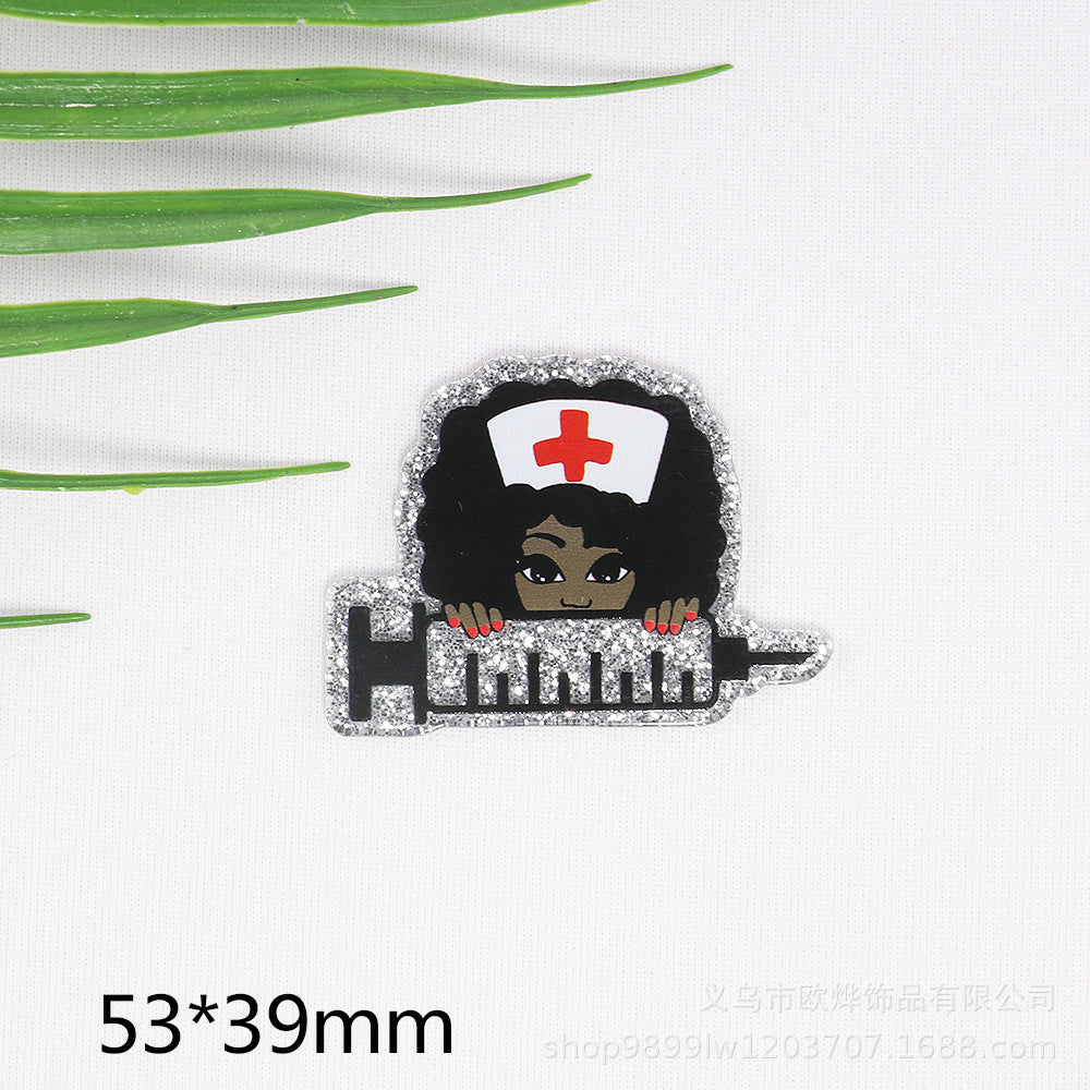 Wholesale 10PCS FlatBack Loose Powder Cartoon Drink Bag Acrylic Pin Cute Object DIY Accessories