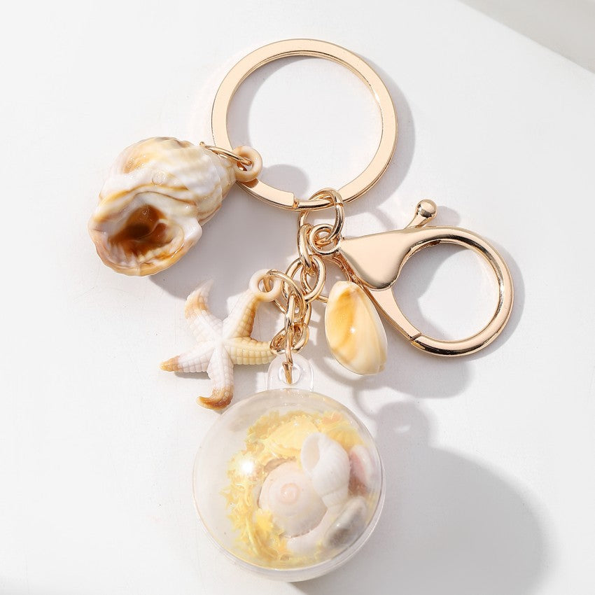 Wholesale Seaside Vacation Shell Conch Sea Star Keychain