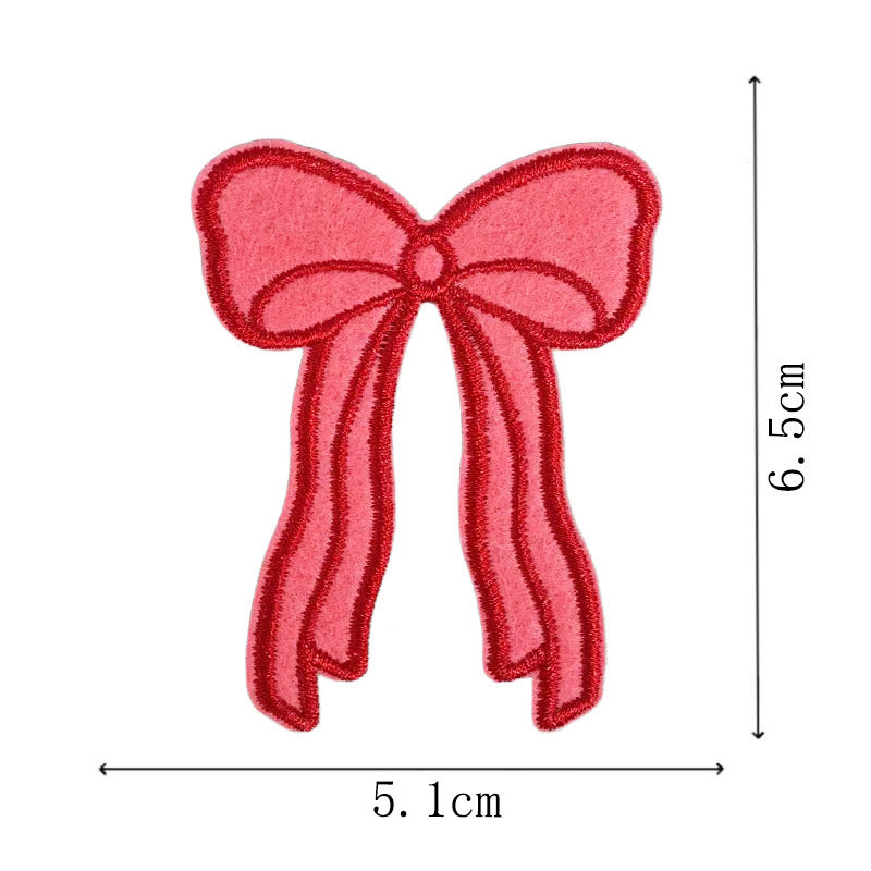 Wholesale Bow Embroidery Patches 16 Pieces Iron On Sew On DIY Clothing Decoration Trendy For ets Bags Or Gift
