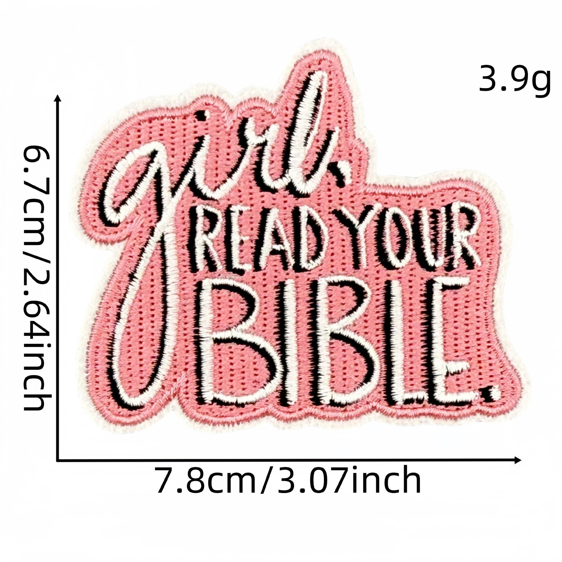 Wholesale pink Cartoon inspirational text DIY Patches