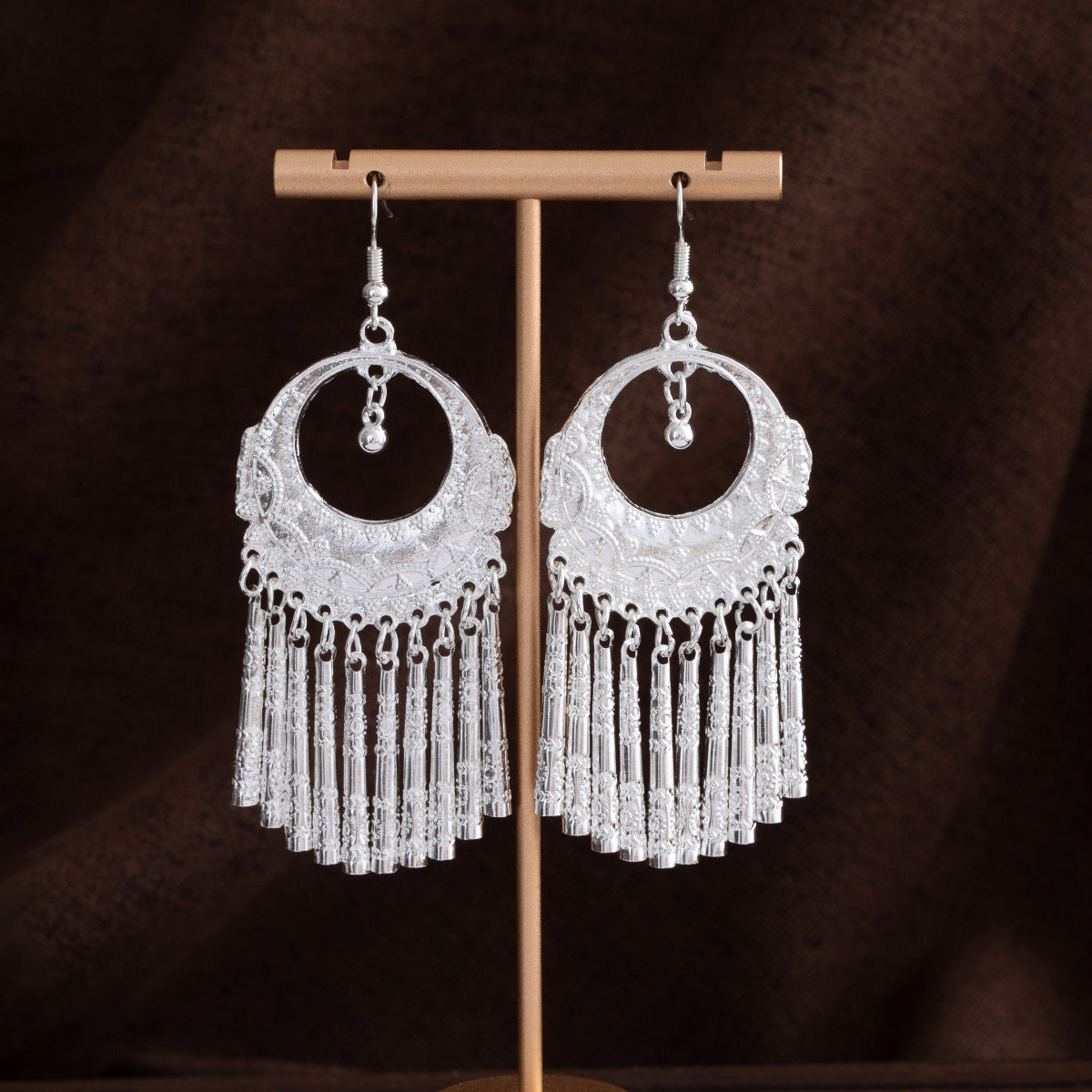 Wholesale Long tassel ethnic minority earrings