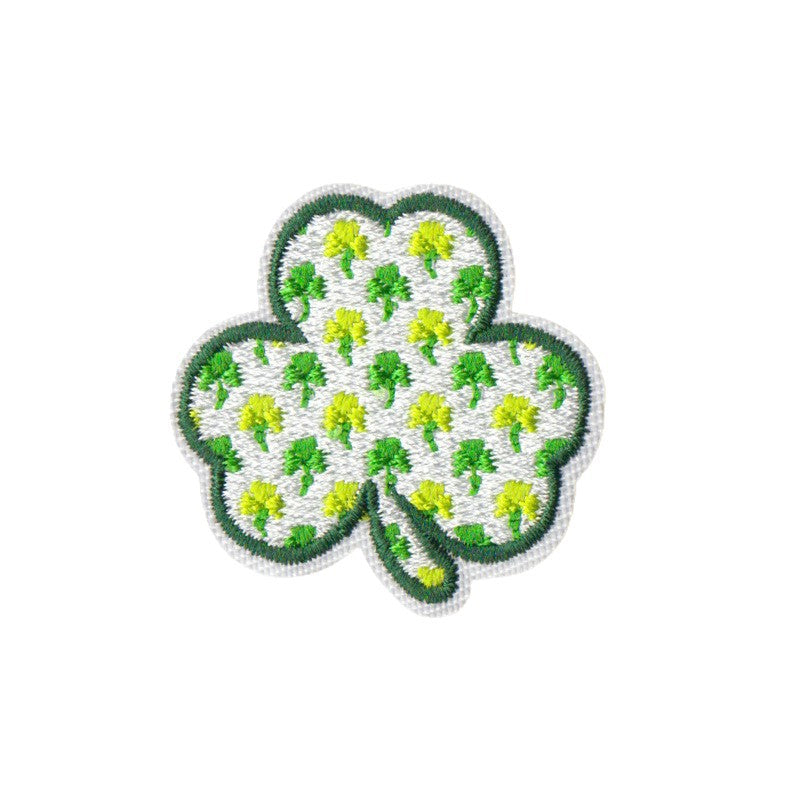 Wholesale St Patrick S Day Green Clover Leaf Embroidered Patch Set 25Pc Coat Fashion Accessory