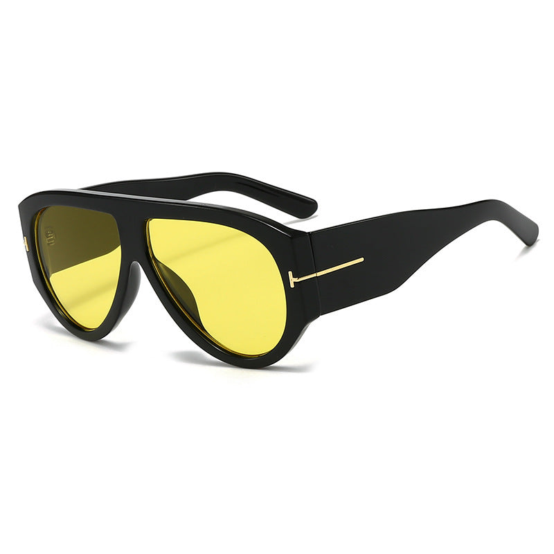 Wholesale Large-frame sunglasses  glasses retro UV-resistant sunglasses