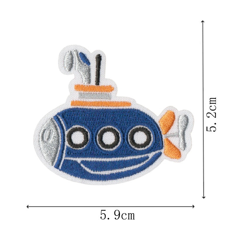 Wholesale Nautical Sailor Embroidered Iron On Patches 15 Piece Set Trendy Decorative Accessory For DIY Crafts Bags Towels Gift Resale