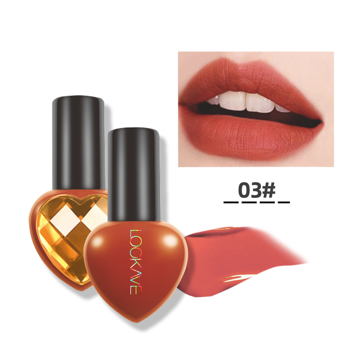 Wholesale Plastic 8 Colors Heart Shape Lip Gloss