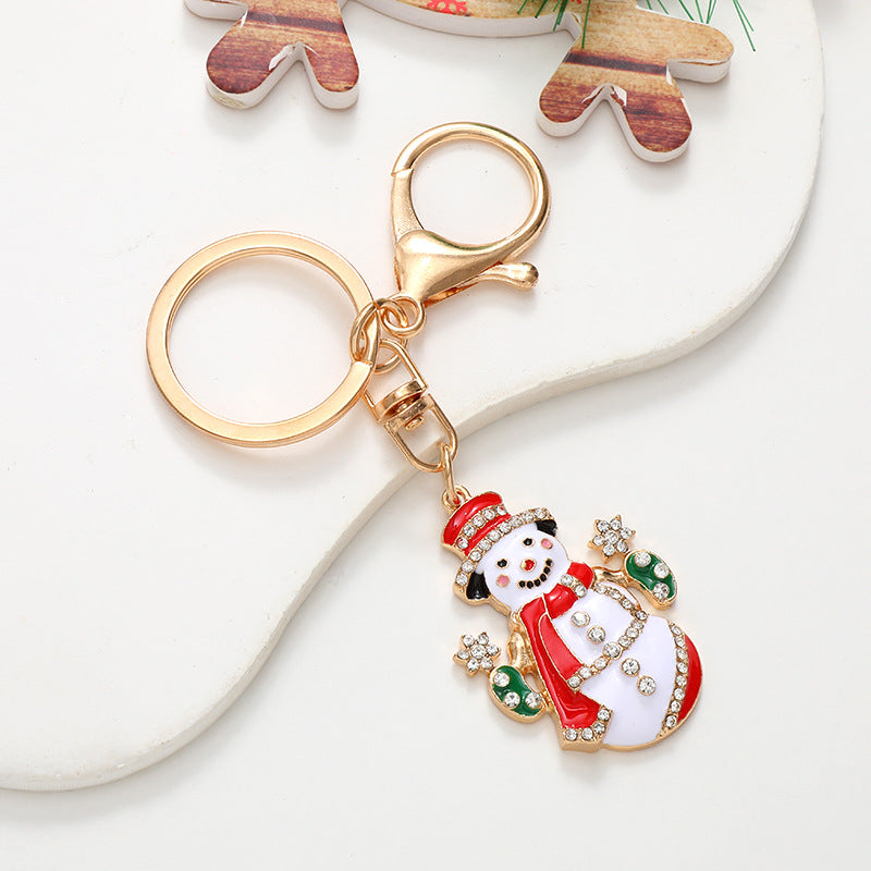Wholesale Christmas Zinc Alloy Christmas Tree Keychain
