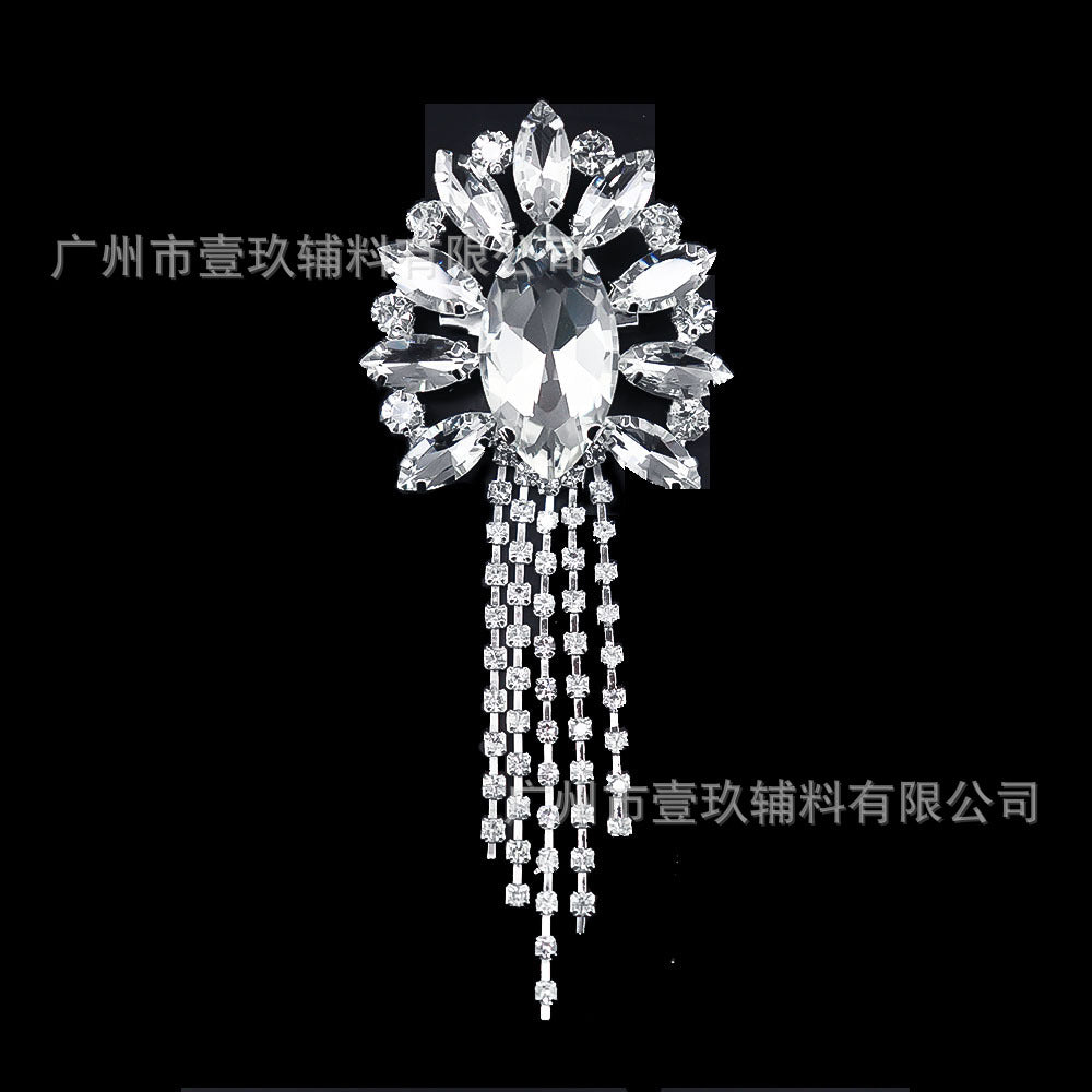 Wholesale Bow Water Diamond Crystal Chest Flower DIY Patches