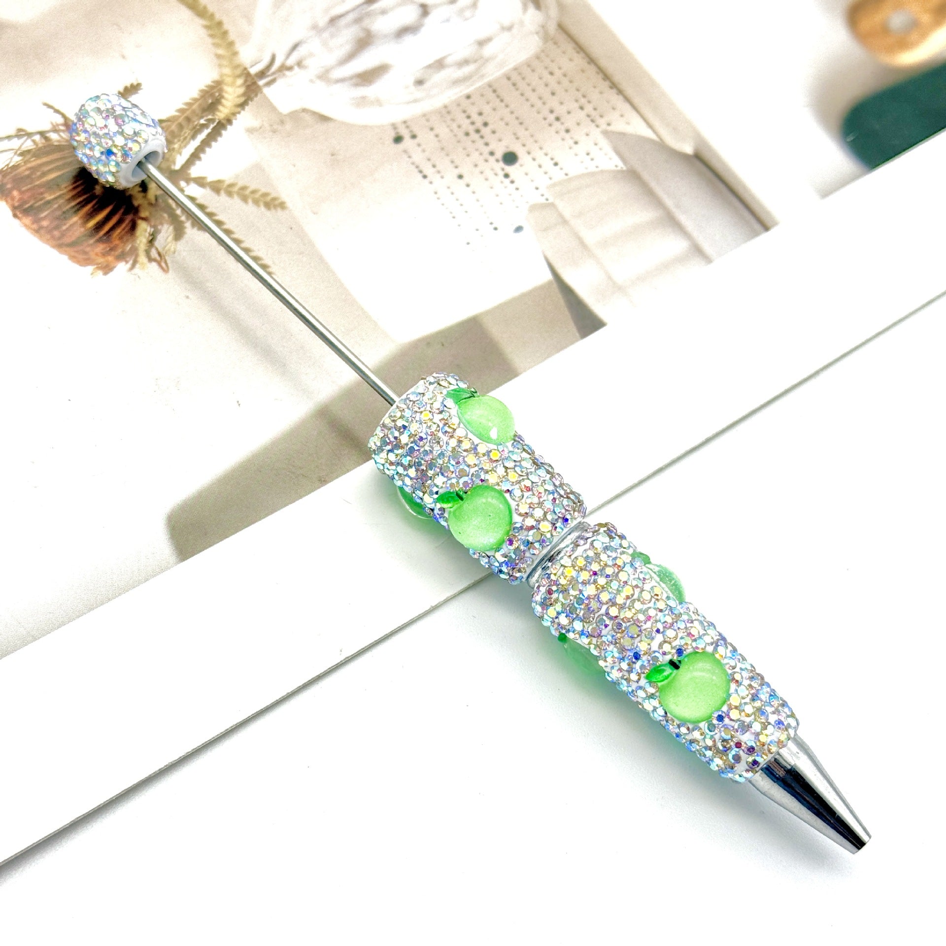 Wholesale Fruit Full Diamond beadable pens