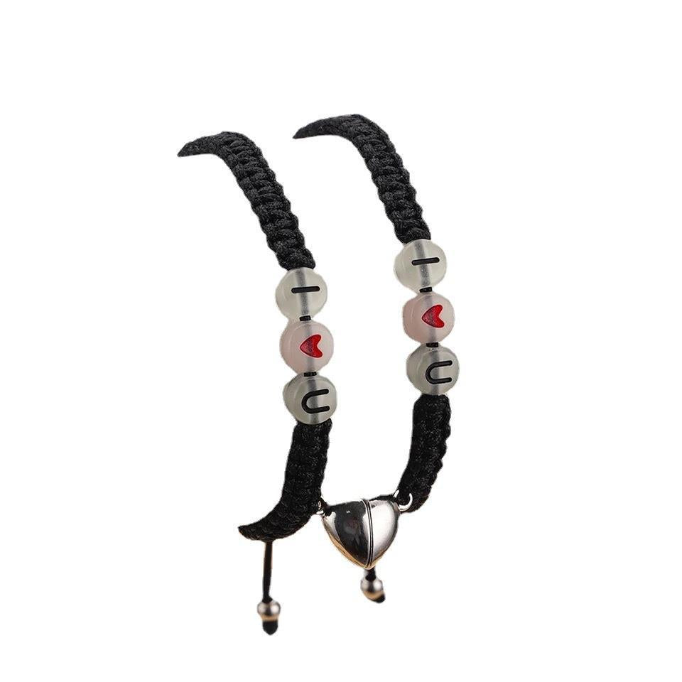 Wholesale ILOVEYOU  love magnetic buckle luminous letter bracelet