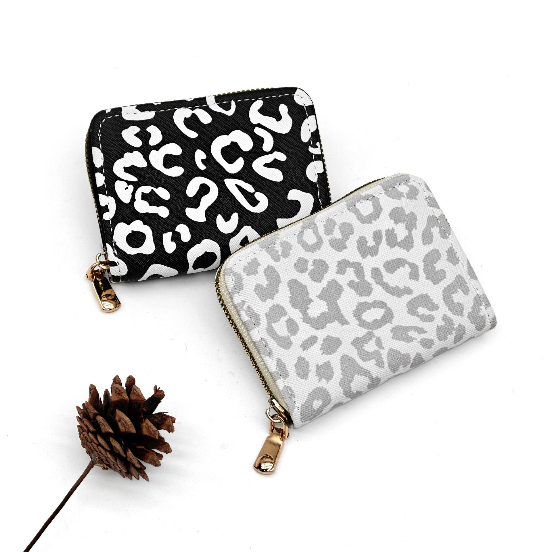 Wholesale Leopard Print Card Holder Large Capacity Wallet
