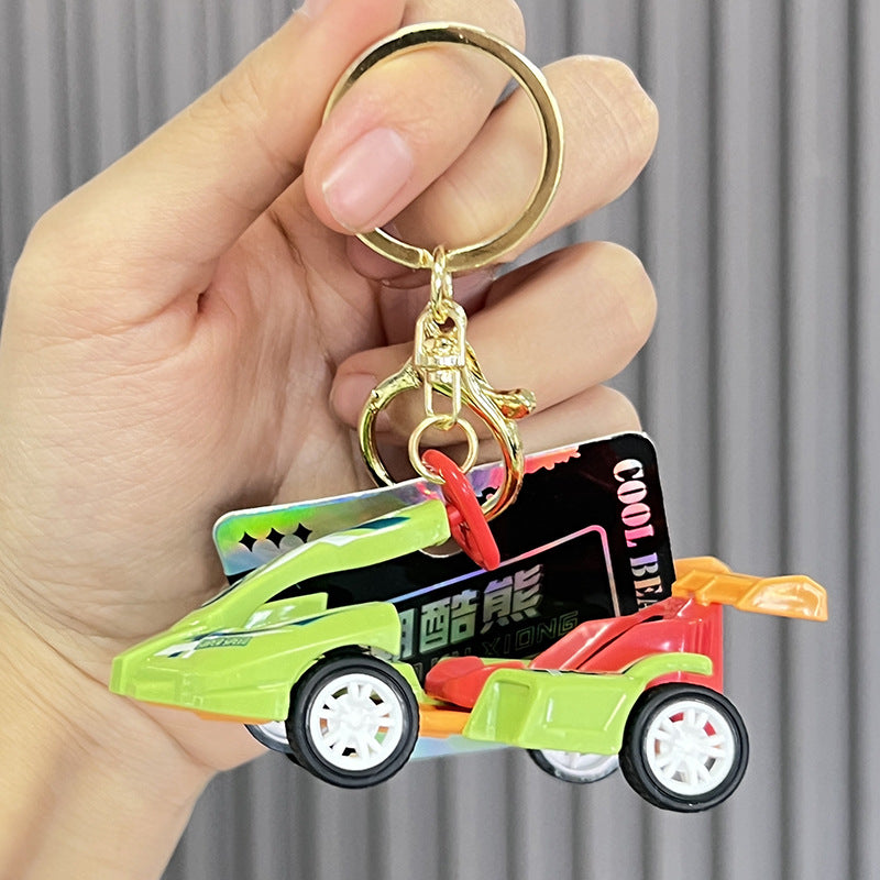 Wholesale Kids Kart Model Plastic Keychain
