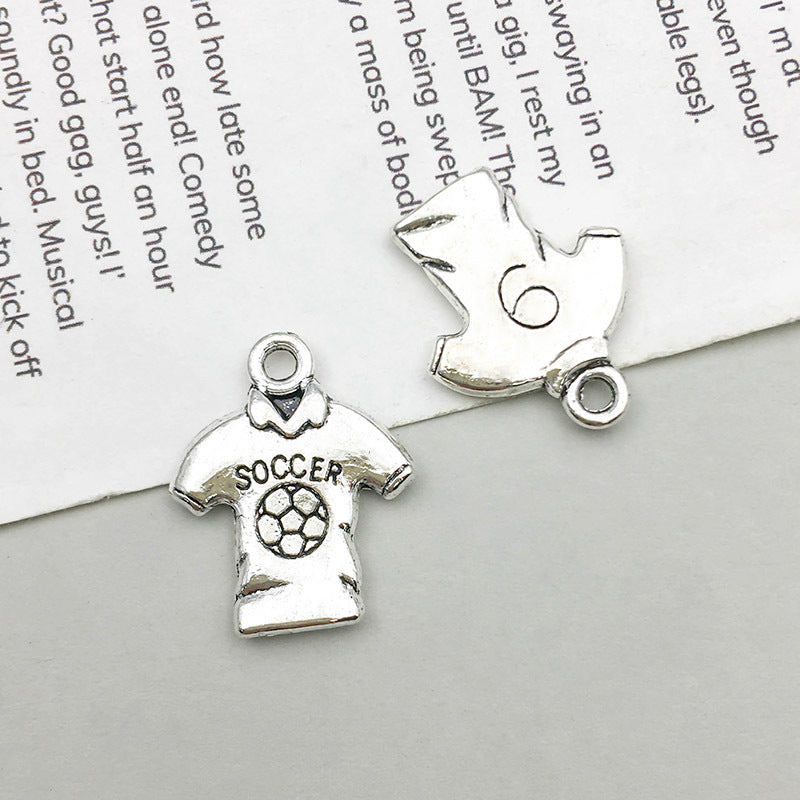 Wholesale 1 Antique Silver Alloy Simulation Rugby Baseball Series DIY Pendant
